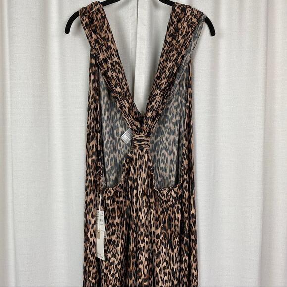 Good American Leopard Print Always Fits Plisse Knotted Romper Sz.5-8(2x-5X) NWT - Picture 11 of 16